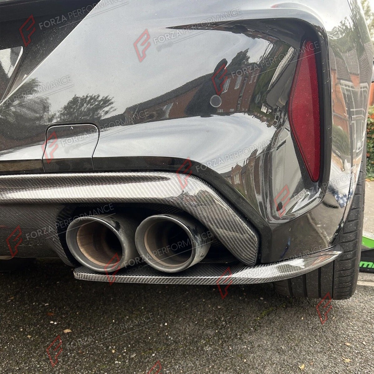 CARBON FIBER REAR DIFFUSER CANARDS for BMW M8 F91 F92 2019 - 2022 FORZA PERFORMANCE Custom Fit
Set includes:

Rear Diffuser Canards
Material: Carbon Fiber

NOTE: Professional installation is required.

Why “Contact Us for Pricing”?
We don’t display fixed prices because our goal is to offer you the most competitive deal possible. Product costs often decrease over time, and by requesting a quote, you’ll receive our most up-to-date price on market.

SECURED PAYMENT METHODS
PayPal (+4.4% fee)
Visa / Mastercard 