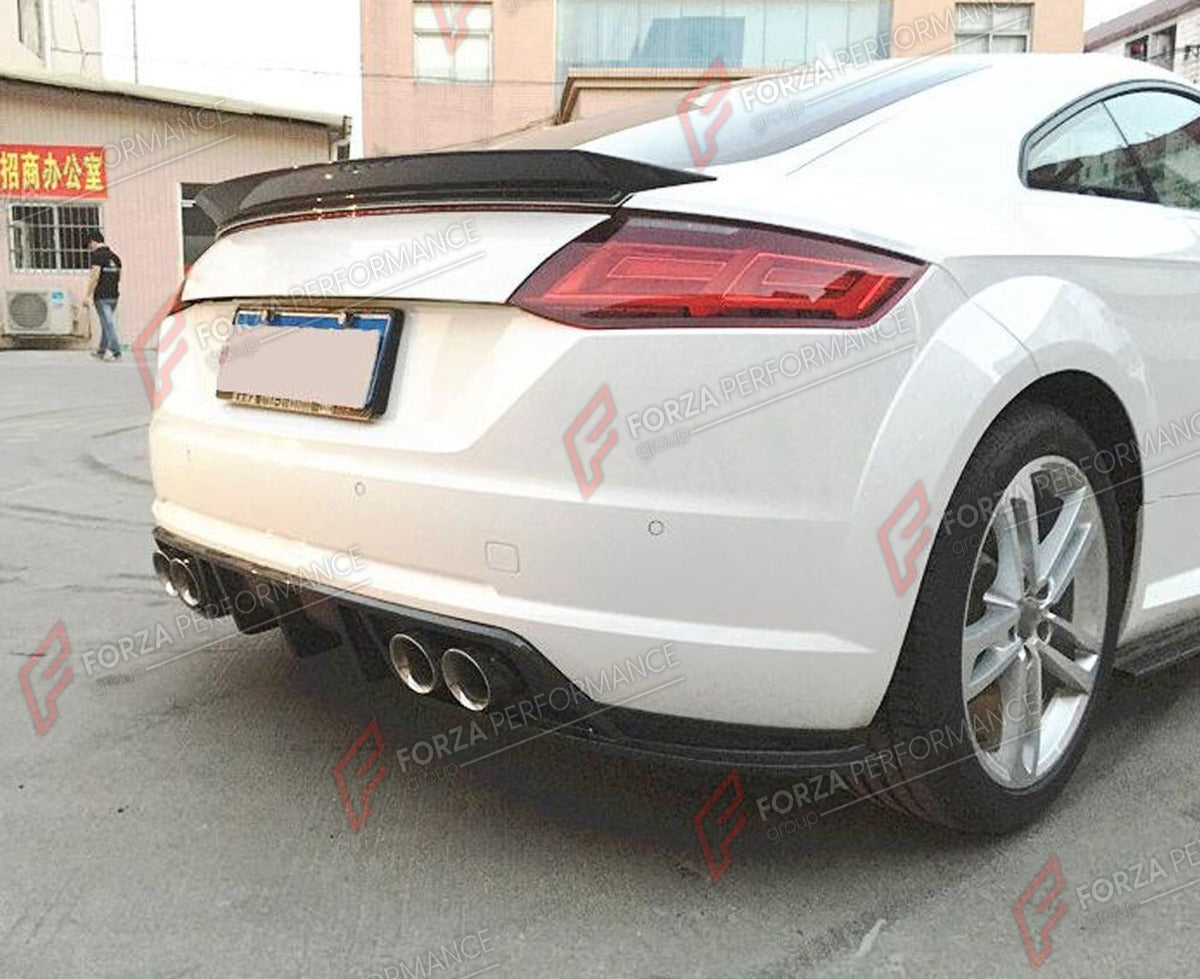 CARBON FIBER REAR DIFFUSER for AUDI TT MK3 BASE 2015 - 2017 FORZA PERFORMANCE Custom Fit
Set includes:

Rear Diffuser
Material: Carbon Fiber

NOTE: Professional installation is required.

Why “Contact Us for Pricing”?
We don’t display fixed prices because our goal is to offer you the most competitive deal possible. Product costs often decrease over time, and by requesting a quote, you’ll receive our most up-to-date price on market.

SECURED PAYMENT METHODS
PayPal (+4.4% fee)
Visa / Mastercard / American Exp