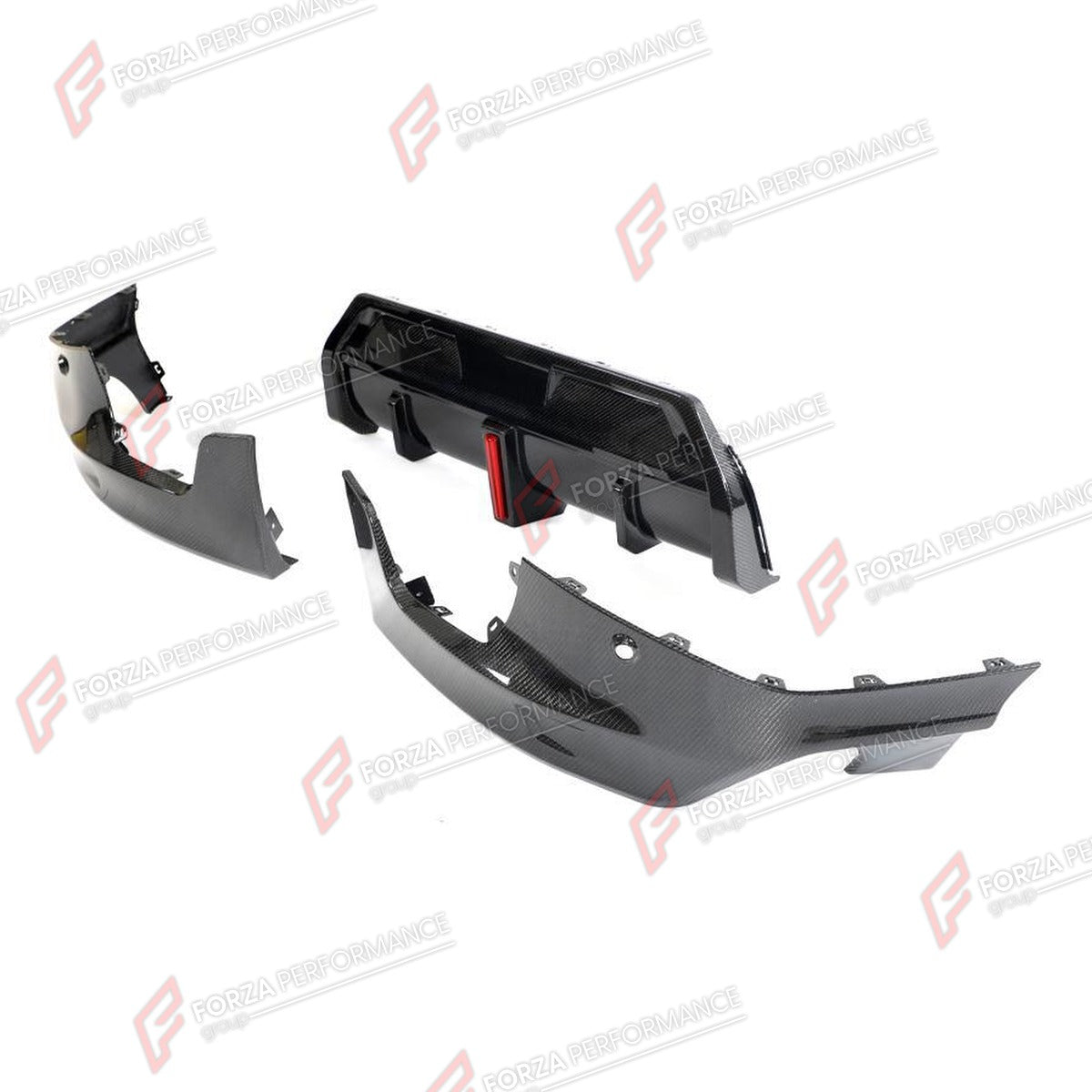 CARBON FIBER REAR DIFFUSER for BMW 2 SERIES G42 230I 220I M240I 2022+ FORZA PERFORMANCE Custom Fit
Set includes:

Rear Diffuser
Rear Canards
LED Brake Light
Material: Carbon Fiber

NOTE: Professional installation is required.

Why “Contact Us for Pricing”?
We don’t display fixed prices because our goal is to offer you the most competitive deal possible. Product costs often decrease over time, and by requesting a quote, you’ll receive our most up-to-date price on market.

SECURED PAYMENT METHODS
PayPal (+4.4
