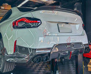 CARBON FIBER REAR DIFFUSER for BMW 2 SERIES G42 230I 220I M240I 2022+ FORZA PERFORMANCE Custom Fit
Set includes:

Rear Diffuser
Rear Canards
LED Brake Light
Material: Carbon Fiber

NOTE: Professional installation is required.

Why “Contact Us for Pricing”?
We don’t display fixed prices because our goal is to offer you the most competitive deal possible. Product costs often decrease over time, and by requesting a quote, you’ll receive our most up-to-date price on market.

SECURED PAYMENT METHODS
PayPal (+4.4