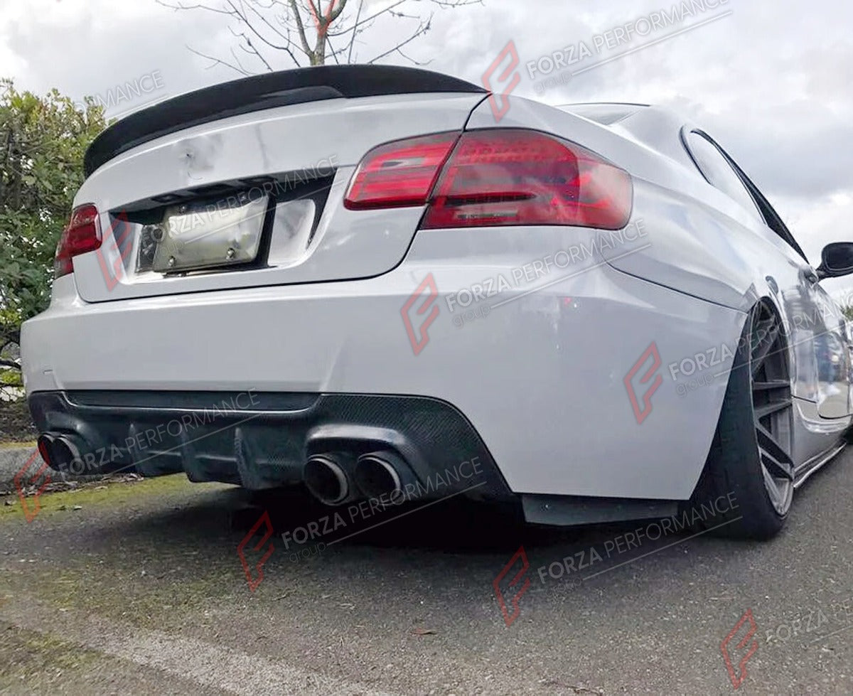 CARBON FIBER REAR DIFFUSER for BMW 3 SERIES E92 E93 335I M SPORT 2007 - 2013 FORZA PERFORMANCE Custom Fit
Set includes:

Rear Diffuser
Material: Carbon Fiber

NOTE: Professional installation is required.

Why “Contact Us for Pricing”?
We don’t display fixed prices because our goal is to offer you the most competitive deal possible. Product costs often decrease over time, and by requesting a quote, you’ll receive our most up-to-date price on market.

SECURED PAYMENT METHODS
PayPal (+4.4% fee)
Visa / Masterca