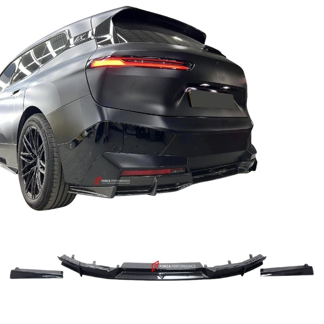 CARBON FIBER REAR DIFFUSER for BMW IX I20 M60 2022 - 2025 FORZA PERFORMANCE Custom Fit
Set includes:

Rear Diffuser
Material: Carbon Fiber

NOTE: Professional installation is required.

Why “Contact Us for Pricing”?
We don’t display fixed prices because our goal is to offer you the most competitive deal possible. Product costs often decrease over time, and by requesting a quote, you’ll receive our most up-to-date price on market.

SECURED PAYMENT METHODS
PayPal (+4.4% fee)
Visa / Mastercard / American Expre
