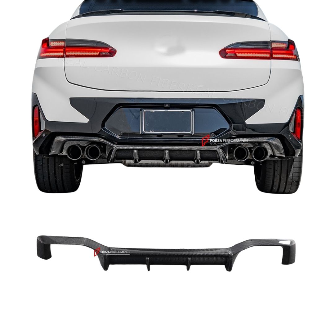 CARBON FIBER REAR DIFFUSER for BMW X4M COMPETITION G02 F98 LCI 2022+ FORZA PERFORMANCE Custom Fit
Set includes:

Rear Diffuser
Material: Carbon Fiber

NOTE: Professional installation is required.

Why “Contact Us for Pricing”?
We don’t display fixed prices because our goal is to offer you the most competitive deal possible. Product costs often decrease over time, and by requesting a quote, you’ll receive our most up-to-date price on market.

SECURED PAYMENT METHODS
PayPal (+4.4% fee)
Visa / Mastercard / Ame