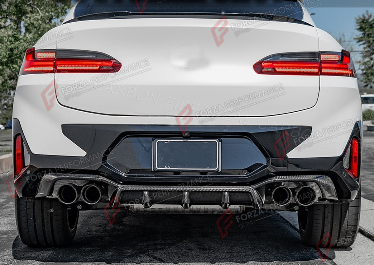 CARBON FIBER REAR DIFFUSER for BMW X4M COMPETITION G02 F98 LCI 2022+ FORZA PERFORMANCE Custom Fit
Set includes:

Rear Diffuser
Material: Carbon Fiber

NOTE: Professional installation is required.

Why “Contact Us for Pricing”?
We don’t display fixed prices because our goal is to offer you the most competitive deal possible. Product costs often decrease over time, and by requesting a quote, you’ll receive our most up-to-date price on market.

SECURED PAYMENT METHODS
PayPal (+4.4% fee)
Visa / Mastercard / Ame