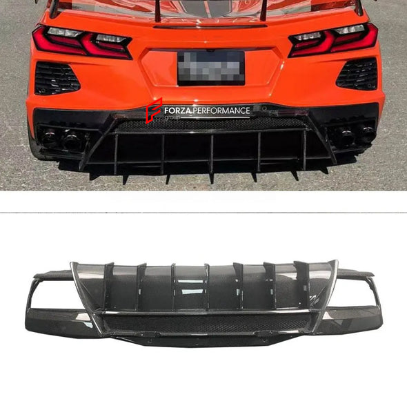 CARBON FIBER REAR DIFFUSER FOR CHEVROLET CORVETTE C8 2020+