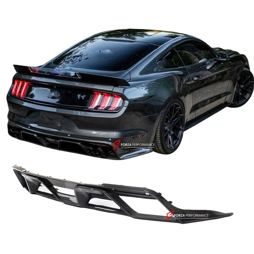 CARBON FIBER REAR DIFFUSER for FORD MUSTANG GT 2018 - 2023 FORZA PERFORMANCE Custom Fit
Set includes:

Rear Diffuser
Material: Carbon Fiber

NOTE: Professional installation is required.

Why “Contact Us for Pricing”?
We don’t display fixed prices because our goal is to offer you the most competitive deal possible. Product costs often decrease over time, and by requesting a quote, you’ll receive our most up-to-date price on market.

SECURED PAYMENT METHODS
PayPal (+4.4% fee)
Visa / Mastercard / American Expr
