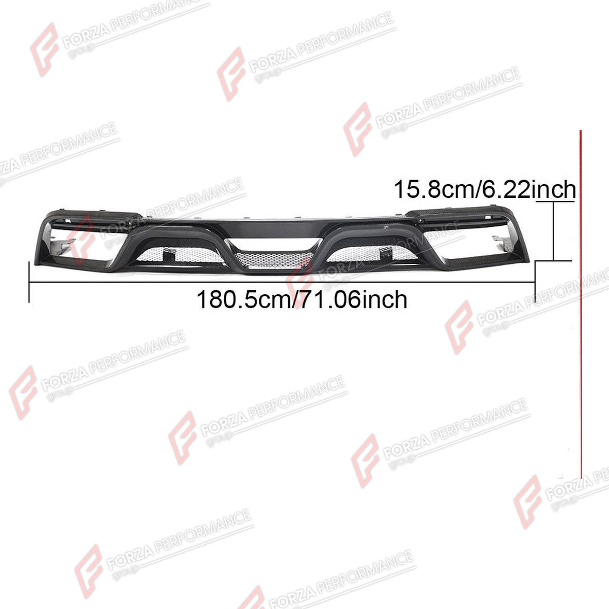 CARBON FIBER REAR DIFFUSER for FORD MUSTANG GT 2018 - 2023 FORZA PERFORMANCE Custom Fit
Set includes:

Rear Diffuser
Material: Carbon Fiber

NOTE: Professional installation is required.

Why “Contact Us for Pricing”?
We don’t display fixed prices because our goal is to offer you the most competitive deal possible. Product costs often decrease over time, and by requesting a quote, you’ll receive our most up-to-date price on market.

SECURED PAYMENT METHODS
PayPal (+4.4% fee)
Visa / Mastercard / American Expr