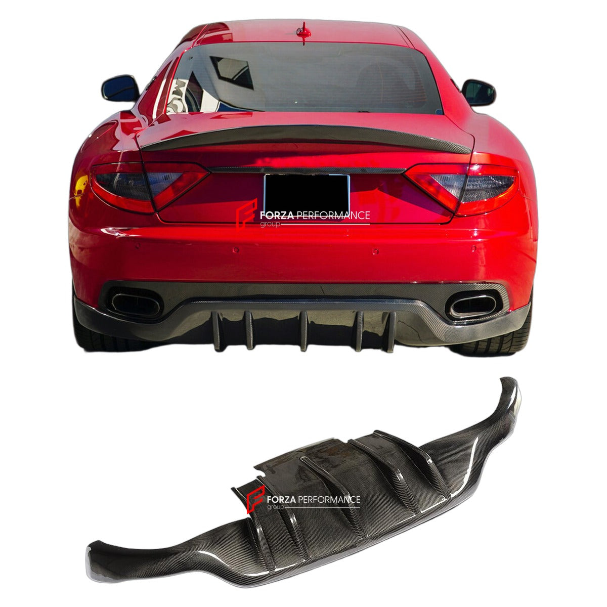 CARBON FIBER REAR DIFFUSER for MASERATI GRANTURISMO 2006 - 2014 FORZA PERFORMANCE Custom Fit
Set includes:

Rear Diffuser
Material: Carbon Fiber

NOTE: Professional installation is required.

Why “Contact Us for Pricing”?
We don’t display fixed prices because our goal is to offer you the most competitive deal possible. Product costs often decrease over time, and by requesting a quote, you’ll receive our most up-to-date price on market.

SECURED PAYMENT METHODS
PayPal (+4.4% fee)
Visa / Mastercard / American