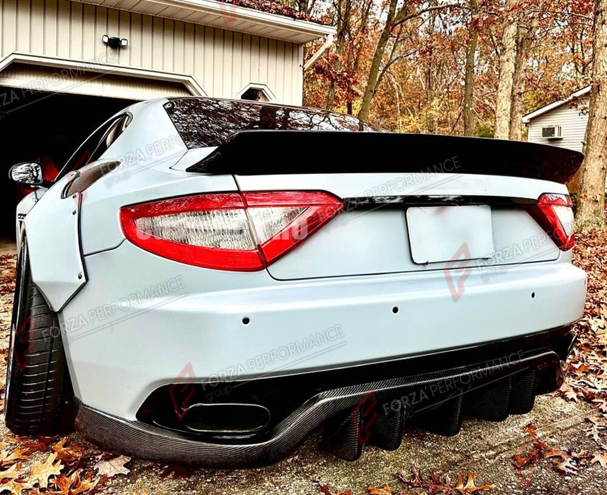 CARBON FIBER REAR DIFFUSER for MASERATI GRANTURISMO 2006 - 2014 FORZA PERFORMANCE Custom Fit
Set includes:

Rear Diffuser
Material: Carbon Fiber

NOTE: Professional installation is required.

Why “Contact Us for Pricing”?
We don’t display fixed prices because our goal is to offer you the most competitive deal possible. Product costs often decrease over time, and by requesting a quote, you’ll receive our most up-to-date price on market.

SECURED PAYMENT METHODS
PayPal (+4.4% fee)
Visa / Mastercard / American