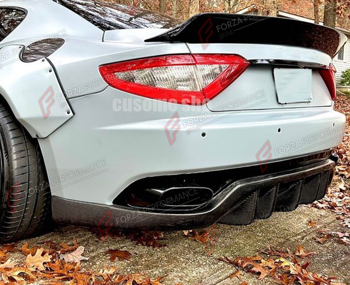 CARBON FIBER REAR DIFFUSER for MASERATI GRANTURISMO 2006 - 2014 FORZA PERFORMANCE Custom Fit
Set includes:

Rear Diffuser
Material: Carbon Fiber

NOTE: Professional installation is required.

Why “Contact Us for Pricing”?
We don’t display fixed prices because our goal is to offer you the most competitive deal possible. Product costs often decrease over time, and by requesting a quote, you’ll receive our most up-to-date price on market.

SECURED PAYMENT METHODS
PayPal (+4.4% fee)
Visa / Mastercard / American