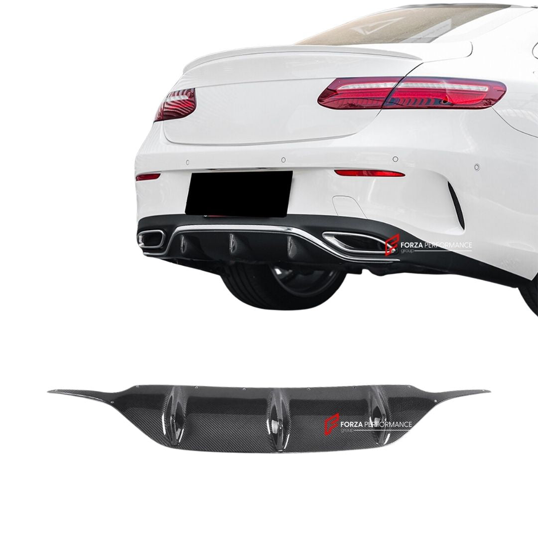 CARBON FIBER REAR DIFFUSER for MERCEDES BENZ E CLASS C238 E400 E500 2017 - 2018 FORZA PERFORMANCE Custom Fit
Set includes:

Rear Diffuser
Material: Carbon Fiber

NOTE: Professional installation is required.

Why “Contact Us for Pricing”?
We don’t display fixed prices because our goal is to offer you the most competitive deal possible. Product costs often decrease over time, and by requesting a quote, you’ll receive our most up-to-date price on market.

SECURED PAYMENT METHODS
PayPal (+4.4% fee)
Visa / Maste