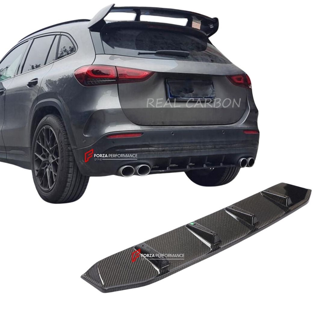 CARBON FIBER REAR DIFFUSER for MERCEDES BENZ GLA H247 GLA250 GLA35 2020+ FORZA PERFORMANCE Custom Fit
Set includes:

Rear Diffuser
Material: Carbon Fiber

NOTE: Professional installation is required.

Why “Contact Us for Pricing”?
We don’t display fixed prices because our goal is to offer you the most competitive deal possible. Product costs often decrease over time, and by requesting a quote, you’ll receive our most up-to-date price on market.

SECURED PAYMENT METHODS
PayPal (+4.4% fee)
Visa / Mastercard /