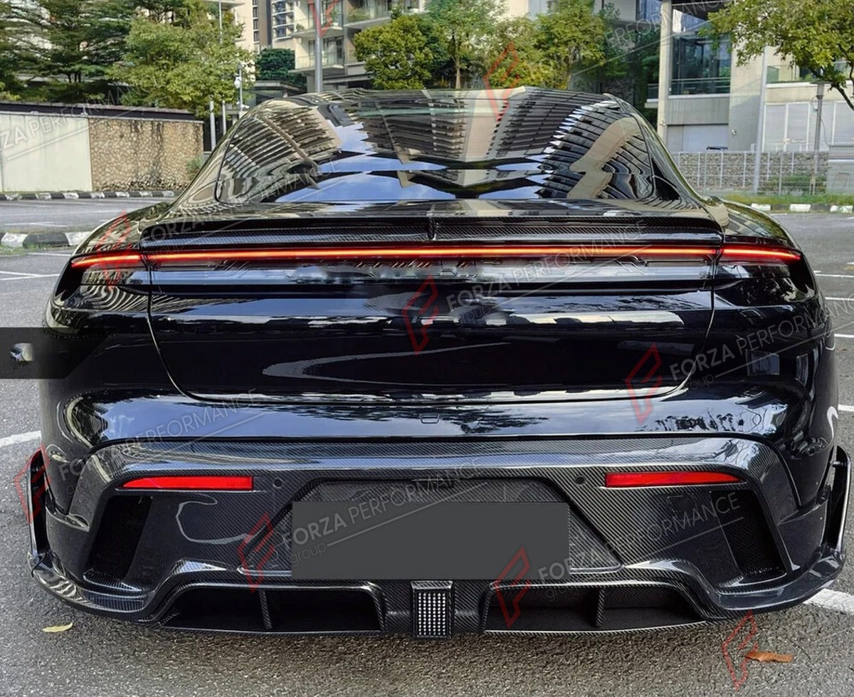 CARBON FIBER REAR DIFFUSER for PORSCHE TAYCAN TURBO S 2019 - 2024 FORZA PERFORMANCE Custom Fit
Set includes:

Rear Diffuser
Material: Carbon Fiber

NOTE: Professional installation is required.

Why “Contact Us for Pricing”?
We don’t display fixed prices because our goal is to offer you the most competitive deal possible. Product costs often decrease over time, and by requesting a quote, you’ll receive our most up-to-date price on market.

SECURED PAYMENT METHODS
PayPal (+4.4% fee)
Visa / Mastercard / Americ