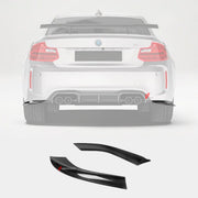 CARBON FIBER REAR SIDE SPLITTERS for BMW M2 F87 2016 - 2020
Set includes:

Rear Side Splitters
Material: Carbon Fiber

NOTE: Professional installation is required.