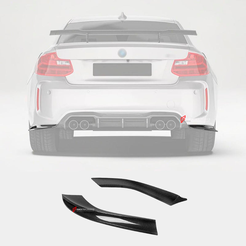 CARBON FIBER REAR SIDE SPLITTERS for BMW M2 F87 2016 - 2020