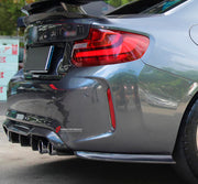 CARBON FIBER REAR SIDE SPLITTERS for BMW M2 F87 2016 - 2020
Set includes:

Rear Side Splitters
Material: Carbon Fiber

NOTE: Professional installation is required.