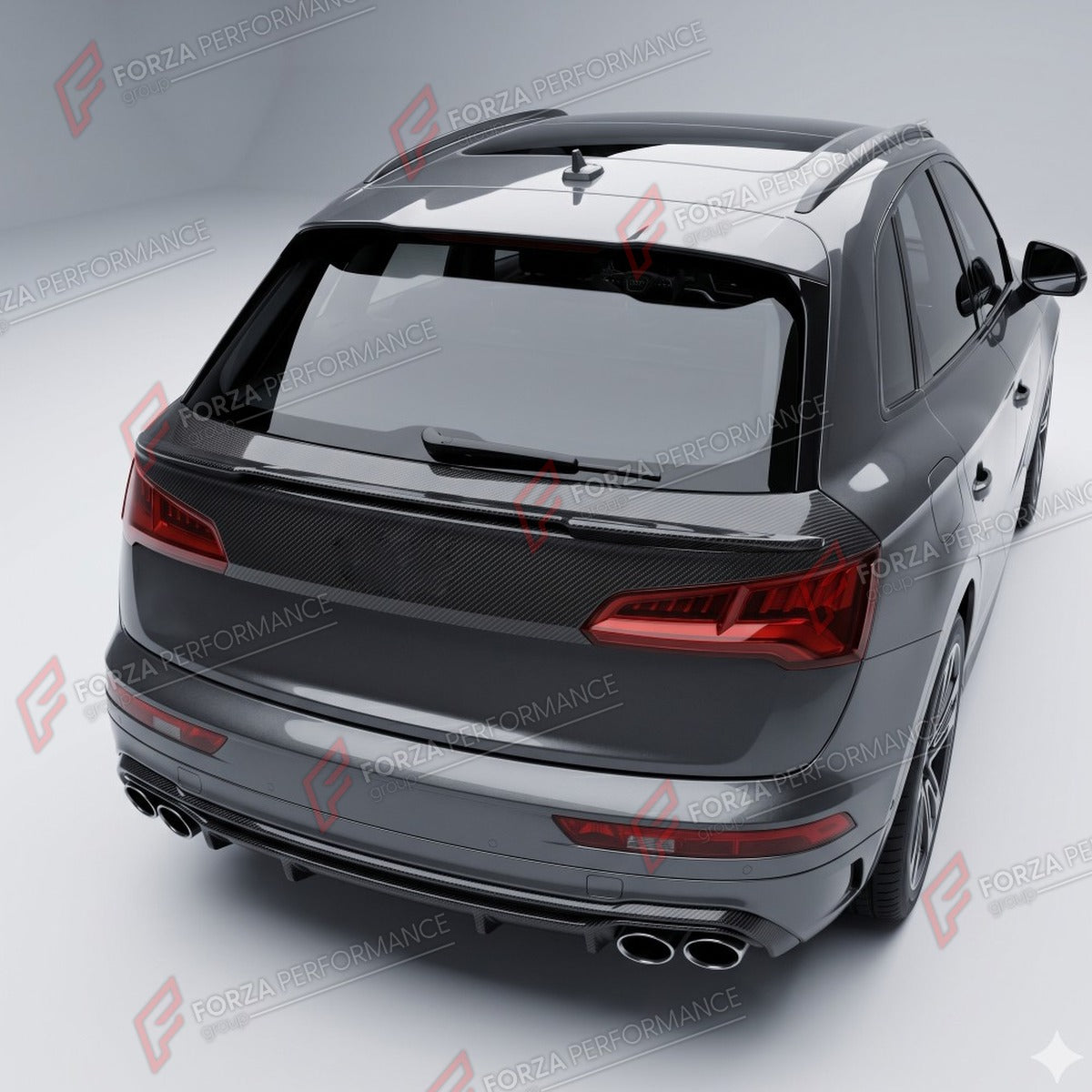 CARBON FIBER REAR SPOILER for AUDI Q5 SQ5 B9.5 2018 - 2025 FORZA PERFORMANCE Custom Fit
Set includes:

Rear Spoiler
Material: Carbon Fiber

NOTE: Professional installation is required.

Why “Contact Us for Pricing”?
We don’t display fixed prices because our goal is to offer you the most competitive deal possible. Product costs often decrease over time, and by requesting a quote, you’ll receive our most up-to-date price on market.

SECURED PAYMENT METHODS
PayPal (+4.4% fee)
Visa / Mastercard / American Expre
