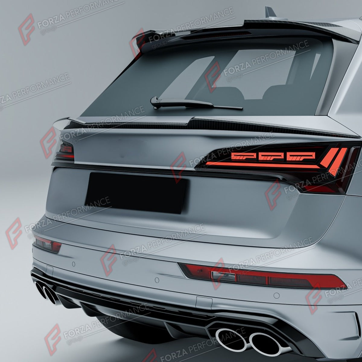CARBON FIBER REAR SPOILER for AUDI Q5 SQ5 B9.5 2018 - 2025 FORZA PERFORMANCE Custom Fit
Set includes:

Rear Spoiler
Material: Carbon Fiber

NOTE: Professional installation is required.

Why “Contact Us for Pricing”?
We don’t display fixed prices because our goal is to offer you the most competitive deal possible. Product costs often decrease over time, and by requesting a quote, you’ll receive our most up-to-date price on market.

SECURED PAYMENT METHODS
PayPal (+4.4% fee)
Visa / Mastercard / American Expre
