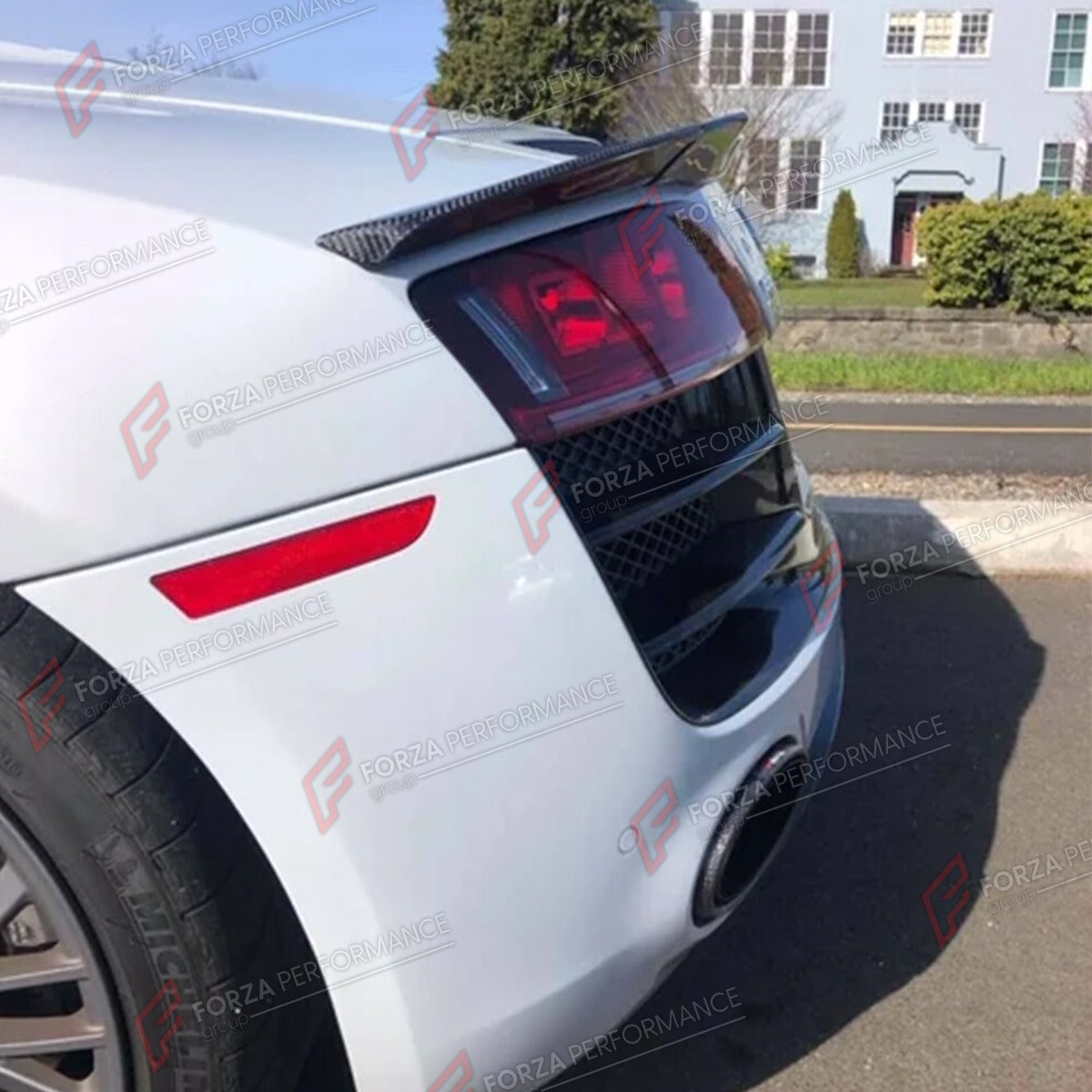 CARBON FIBER REAR SPOILER for AUDI R8 V8 V10 COUPE 2008 - 2015 FORZA PERFORMANCE Custom Fit
Set includes:

Rear Spoiler
Material: Carbon Fiber

NOTE: Professional installation is required.

Why “Contact Us for Pricing”?
We don’t display fixed prices because our goal is to offer you the most competitive deal possible. Product costs often decrease over time, and by requesting a quote, you’ll receive our most up-to-date price on market.

SECURED PAYMENT METHODS
PayPal (+4.4% fee)
Visa / Mastercard / American E