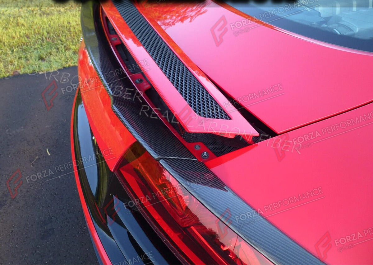 CARBON FIBER REAR SPOILER for AUDI R8 V8 V10 COUPE 2008 - 2015 FORZA PERFORMANCE Custom Fit
Set includes:

Rear Spoiler
Material: Carbon Fiber

NOTE: Professional installation is required.

Why “Contact Us for Pricing”?
We don’t display fixed prices because our goal is to offer you the most competitive deal possible. Product costs often decrease over time, and by requesting a quote, you’ll receive our most up-to-date price on market.

SECURED PAYMENT METHODS
PayPal (+4.4% fee)
Visa / Mastercard / American E