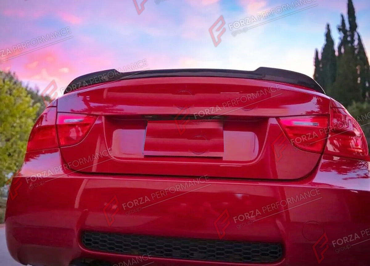 CARBON FIBER REAR SPOILER for BMW 3 SERIES E90 320I 325I 328I 330I M3 2005 - 2012 FORZA PERFORMANCE Custom Fit
Set includes:

Rear Spoiler
Material: Carbon Fiber

NOTE: Professional installation is required.

Why “Contact Us for Pricing”?
We don’t display fixed prices because our goal is to offer you the most competitive deal possible. Product costs often decrease over time, and by requesting a quote, you’ll receive our most up-to-date price on market.

SECURED PAYMENT METHODS
PayPal (+4.4% fee)
Visa / Mast