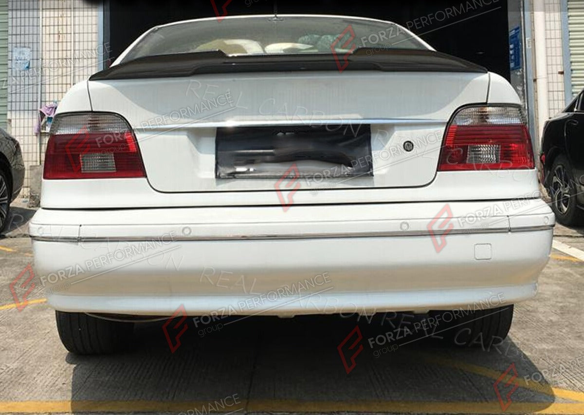CARBON FIBER REAR SPOILER for BMW 5 SERIES E39 525I 528I 530I 1996 - 2003 FORZA PERFORMANCE Custom Fit
Set includes:

Rear Spoiler
Material: Carbon Fiber

NOTE: Professional installation is required.

Why “Contact Us for Pricing”?
We don’t display fixed prices because our goal is to offer you the most competitive deal possible. Product costs often decrease over time, and by requesting a quote, you’ll receive our most up-to-date price on market.

SECURED PAYMENT METHODS
PayPal (+4.4% fee)
Visa / Mastercard /