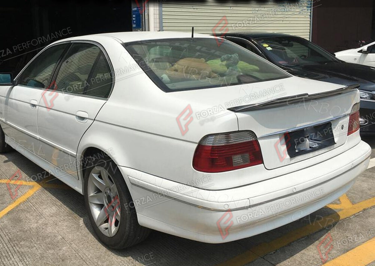 CARBON FIBER REAR SPOILER for BMW 5 SERIES E39 525I 528I 530I 1996 - 2003 FORZA PERFORMANCE Custom Fit
Set includes:

Rear Spoiler
Material: Carbon Fiber

NOTE: Professional installation is required.

Why “Contact Us for Pricing”?
We don’t display fixed prices because our goal is to offer you the most competitive deal possible. Product costs often decrease over time, and by requesting a quote, you’ll receive our most up-to-date price on market.

SECURED PAYMENT METHODS
PayPal (+4.4% fee)
Visa / Mastercard /