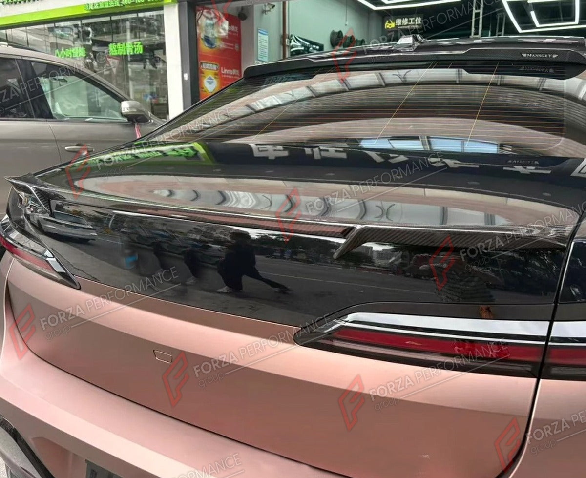 CARBON FIBER REAR SPOILER for BMW 7 SERIES G70 I7 740I 760I 2023+ FORZA PERFORMANCE Custom Fit
Set includes:

Rear Spoiler
Material: Carbon Fiber

NOTE: Professional installation is required.

Why “Contact Us for Pricing”?
We don’t display fixed prices because our goal is to offer you the most competitive deal possible. Product costs often decrease over time, and by requesting a quote, you’ll receive our most up-to-date price on market.

SECURED PAYMENT METHODS
PayPal (+4.4% fee)
Visa / Mastercard / America