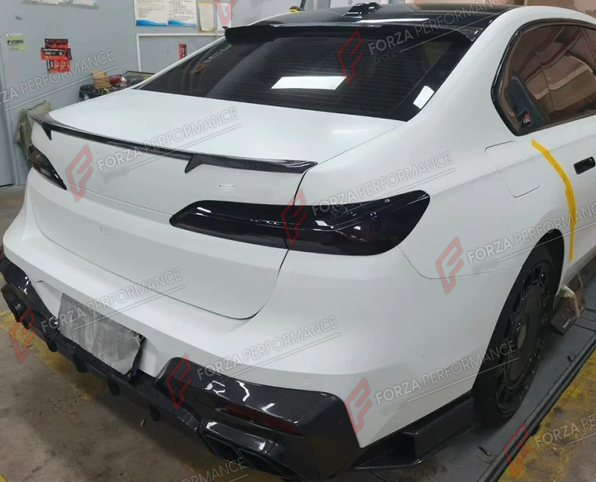 CARBON FIBER REAR SPOILER for BMW 7 SERIES G70 I7 740I 760I 2023+ FORZA PERFORMANCE Custom Fit
Set includes:

Rear Spoiler
Material: Carbon Fiber

NOTE: Professional installation is required.

Why “Contact Us for Pricing”?
We don’t display fixed prices because our goal is to offer you the most competitive deal possible. Product costs often decrease over time, and by requesting a quote, you’ll receive our most up-to-date price on market.

SECURED PAYMENT METHODS
PayPal (+4.4% fee)
Visa / Mastercard / America