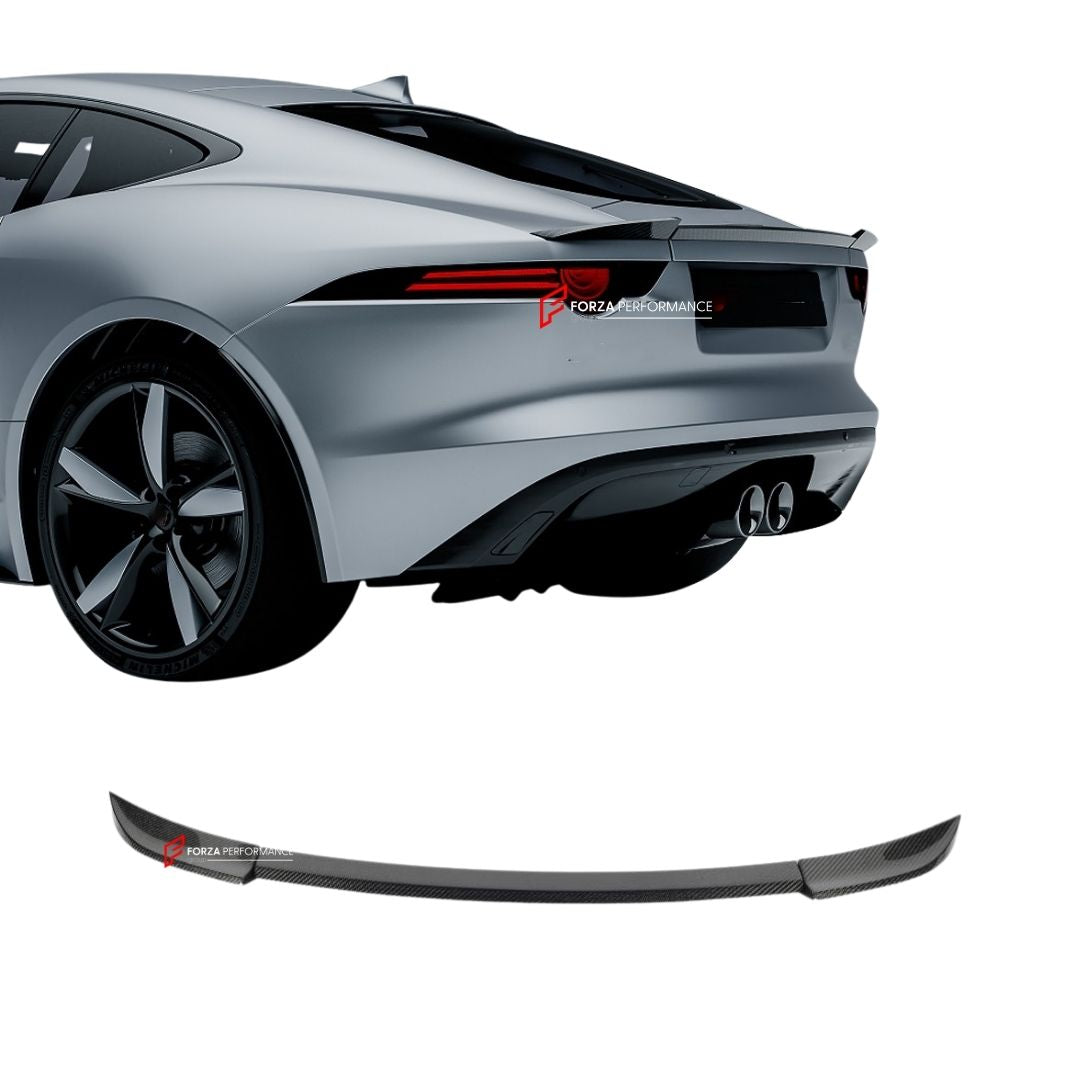 CARBON FIBER REAR SPOILER for JAGUAR F TYPE X152 2018 - 2021 FORZA PERFORMANCE Custom Fit
Set includes:

Rear Spoiler
Material: Carbon Fiber

NOTE: Professional installation is required.

Why “Contact Us for Pricing”?
We don’t display fixed prices because our goal is to offer you the most competitive deal possible. Product costs often decrease over time, and by requesting a quote, you’ll receive our most up-to-date price on market.

SECURED PAYMENT METHODS
PayPal (+4.4% fee)
Visa / Mastercard / American Exp