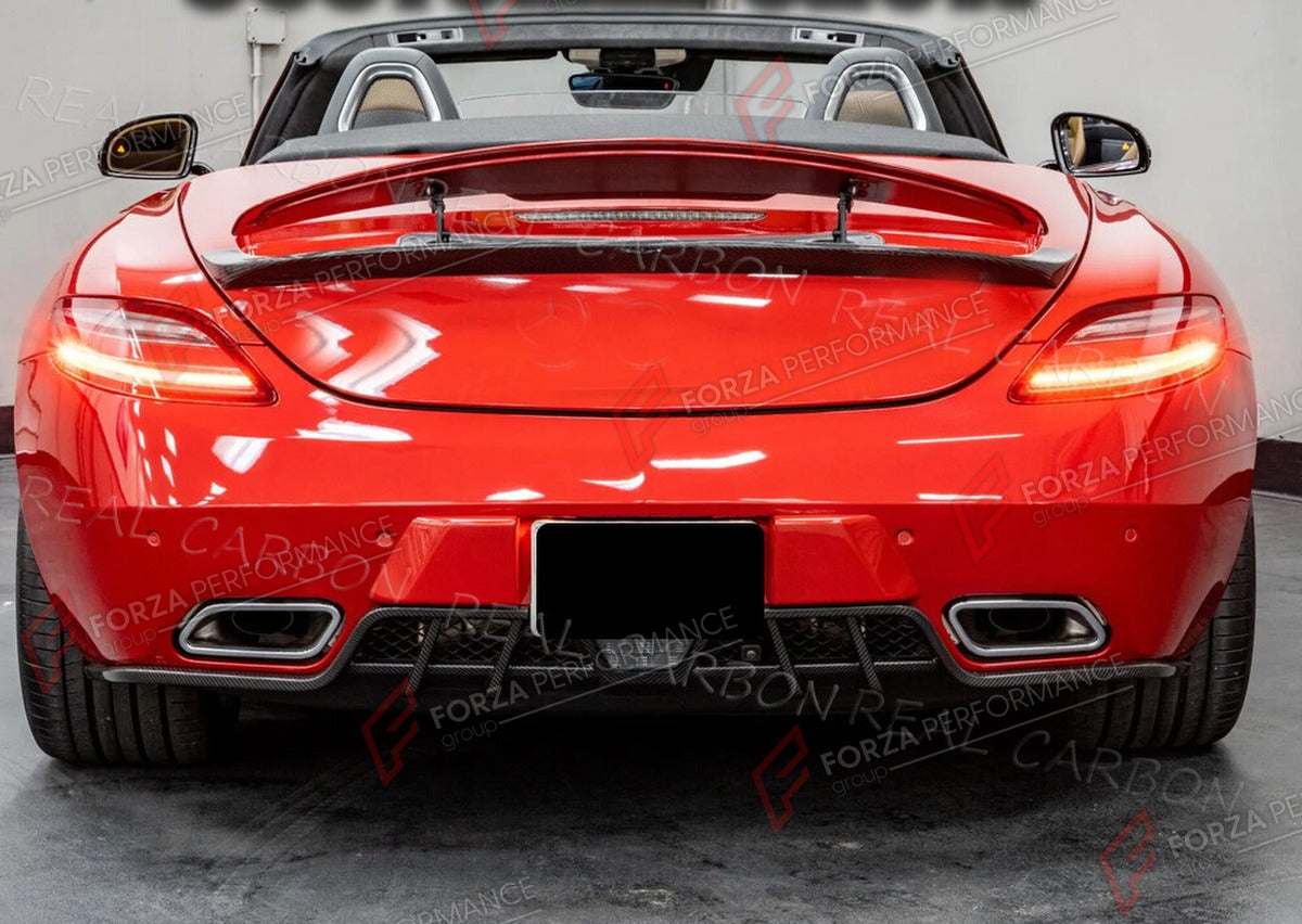 CARBON FIBER REAR SPOILER for MERCEDES BENZ SLS AMG C197 R197 2010 - 2013 FORZA PERFORMANCE Custom Fit
Set includes:

Rear Spoiler
Material: Carbon Fiber

NOTE: Professional installation is required.

Why “Contact Us for Pricing”?
We don’t display fixed prices because our goal is to offer you the most competitive deal possible. Product costs often decrease over time, and by requesting a quote, you’ll receive our most up-to-date price on market.

SECURED PAYMENT METHODS
PayPal (+4.4% fee)
Visa / Mastercard /