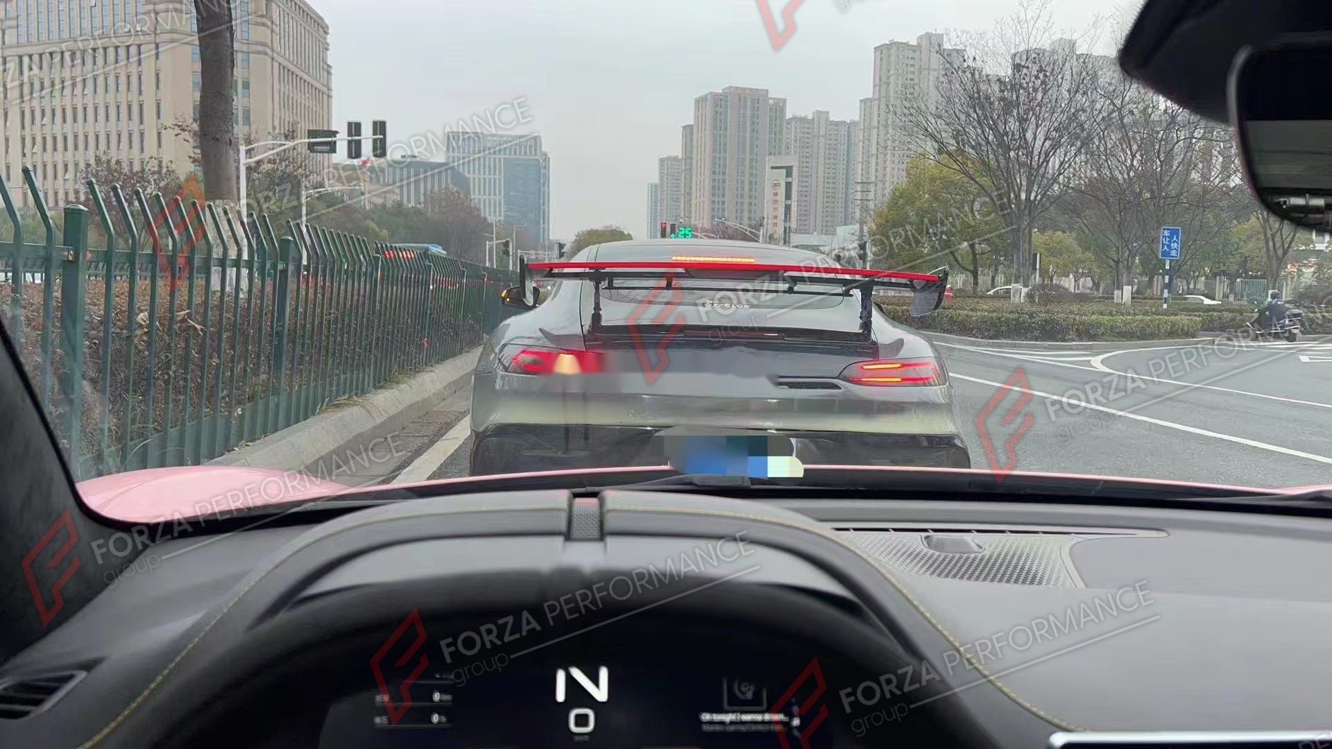 CARBON FIBER REAR SPOILER WING with LED for MERCEDES BENZ AMG GT GTS GTC GTR C190 2015 - 2021 Forza Performance custom fit buy carbon fiber rear spoiler wing with led