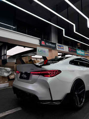 CARBON FIBER REAR WING SPOILER for BMW 4 SERIES G22 G23 G26 2020+ Forza Performance Custom Fit VERUS ENGINEERING STYLE Swan Neck GT Wing Drag Race Time Attack Downforce
Set includes:

Swan Neck Rear GT Wing Spoiler
Material: Carbon Fiber

NOTE: Professional installation is required.