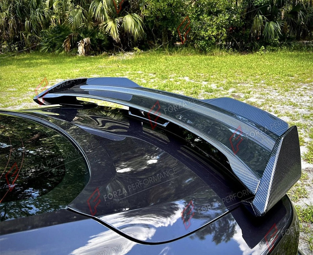 CARBON FIBER REAR WING SPOILER for FORD MUSTANG DARK HORSE 2024 - 2025 FORZA PERFORMANCE Custom Fit
Set includes:

Rear Wing Spoiler
Material: Carbon Fiber

NOTE: Professional installation is required.

Why “Contact Us for Pricing”?
We don’t display fixed prices because our goal is to offer you the most competitive deal possible. Product costs often decrease over time, and by requesting a quote, you’ll receive our most up-to-date price on market.

SECURED PAYMENT METHODS
PayPal (+4.4% fee)
Visa / Mastercard