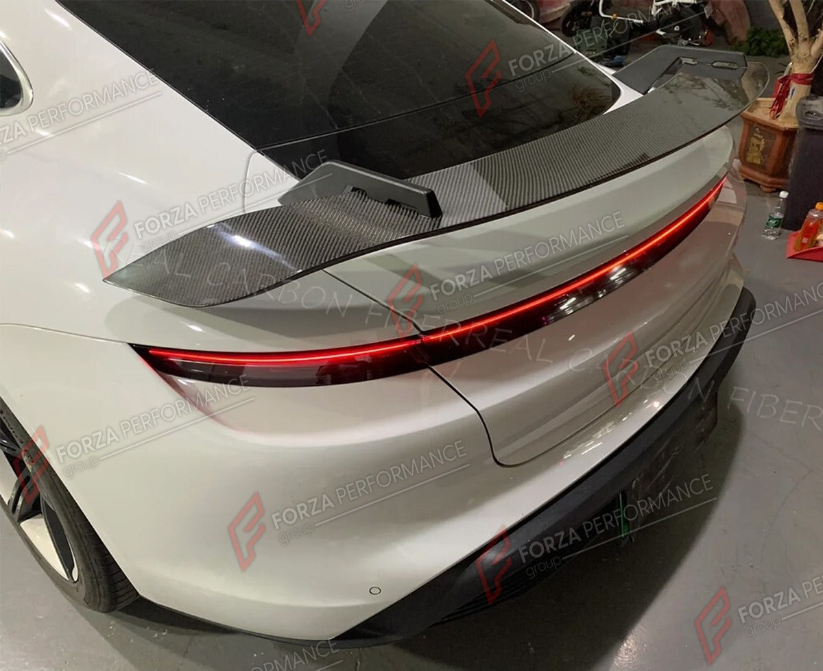 CARBON FIBER REAR WING SPOILER for PORSCHE TAYCAN BASE 4S 2019 - 2025 FORZA PERFORMANCE Custom Fit
Set includes:

Rear Wing Spoiler
Material: Carbon Fiber

NOTE: Professional installation is required.

Why “Contact Us for Pricing”?
We don’t display fixed prices because our goal is to offer you the most competitive deal possible. Product costs often decrease over time, and by requesting a quote, you’ll receive our most up-to-date price on market.

SECURED PAYMENT METHODS
PayPal (+4.4% fee)
Visa / Mastercard 