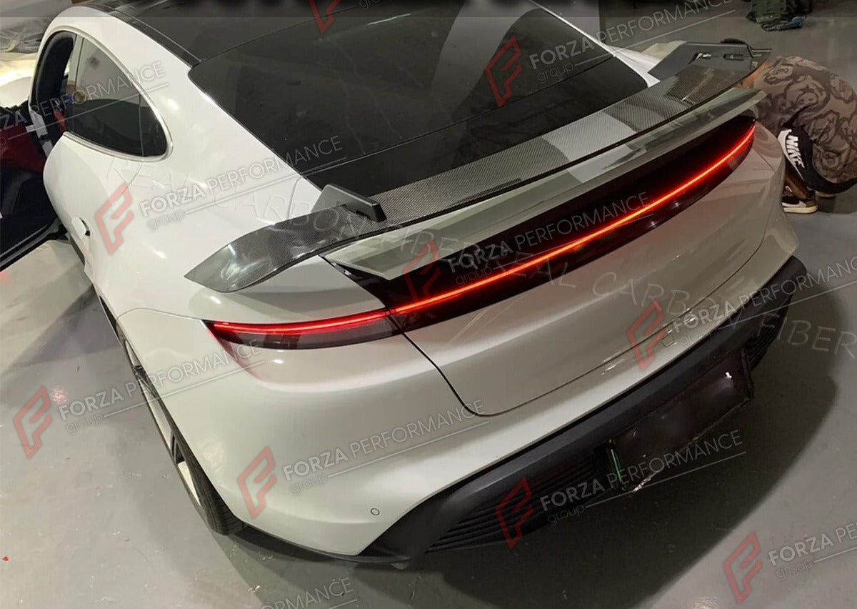 CARBON FIBER REAR WING SPOILER for PORSCHE TAYCAN BASE 4S 2019 - 2025 FORZA PERFORMANCE Custom Fit
Set includes:

Rear Wing Spoiler
Material: Carbon Fiber

NOTE: Professional installation is required.

Why “Contact Us for Pricing”?
We don’t display fixed prices because our goal is to offer you the most competitive deal possible. Product costs often decrease over time, and by requesting a quote, you’ll receive our most up-to-date price on market.

SECURED PAYMENT METHODS
PayPal (+4.4% fee)
Visa / Mastercard 