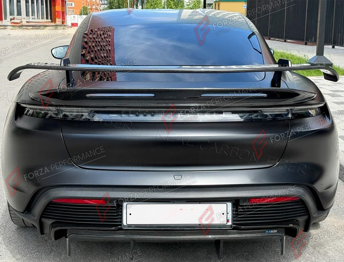 CARBON FIBER REAR WING SPOILER for PORSCHE TAYCAN BASE 4S 2019 - 2025 FORZA PERFORMANCE Custom Fit
Set includes:

Rear Wing Spoiler
Material: Carbon Fiber

NOTE: Professional installation is required.

Why “Contact Us for Pricing”?
We don’t display fixed prices because our goal is to offer you the most competitive deal possible. Product costs often decrease over time, and by requesting a quote, you’ll receive our most up-to-date price on market.

SECURED PAYMENT METHODS
PayPal (+4.4% fee)
Visa / Mastercard 