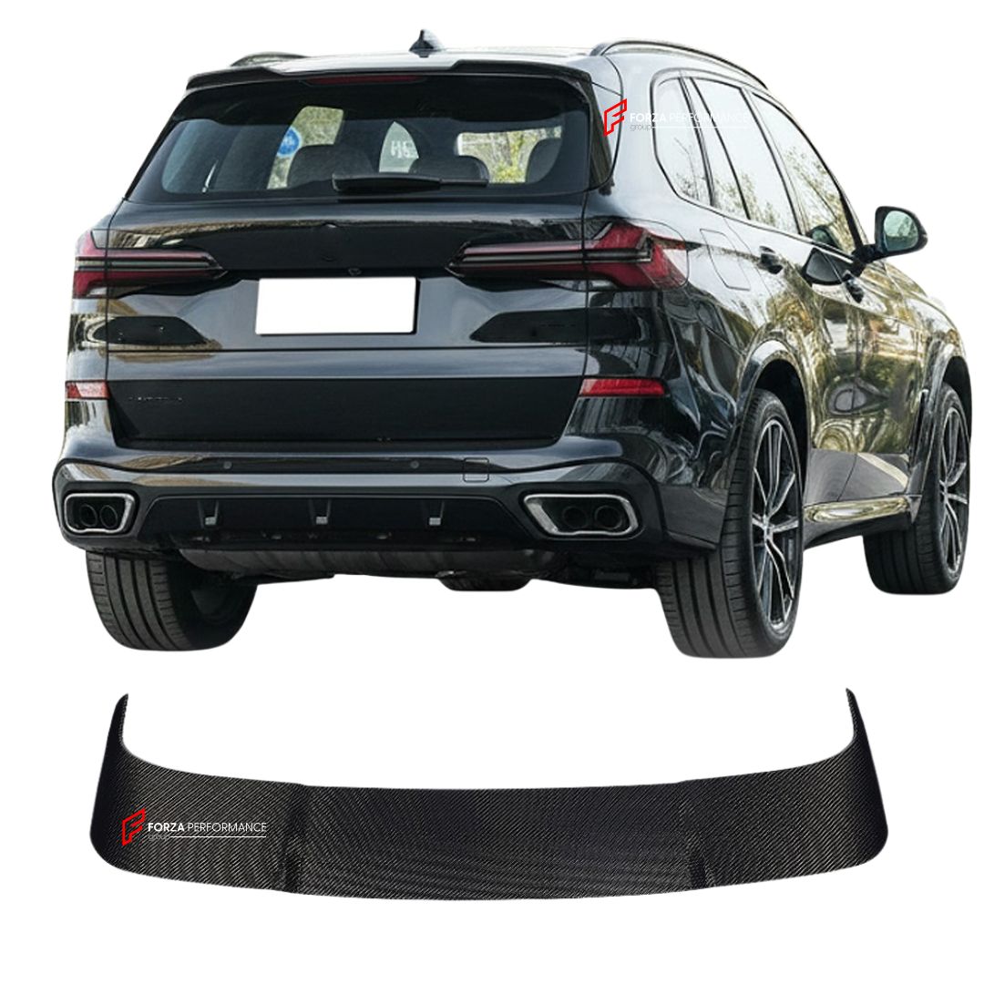 CARBON FIBER ROOF SPOILER for BMW X5 G05 LCI M SPORT 2023 - 2024 FORZA PERFORMANCE Custom Fit
Set includes:

Roof Spoiler
Material: Carbon Fiber

NOTE: Professional installation is required.

Why “Contact Us for Pricing”?
We don’t display fixed prices because our goal is to offer you the most competitive deal possible. Product costs often decrease over time, and by requesting a quote, you’ll receive our most up-to-date price on market.

SECURED PAYMENT METHODS
PayPal (+4.4% fee)
Visa / Mastercard / American