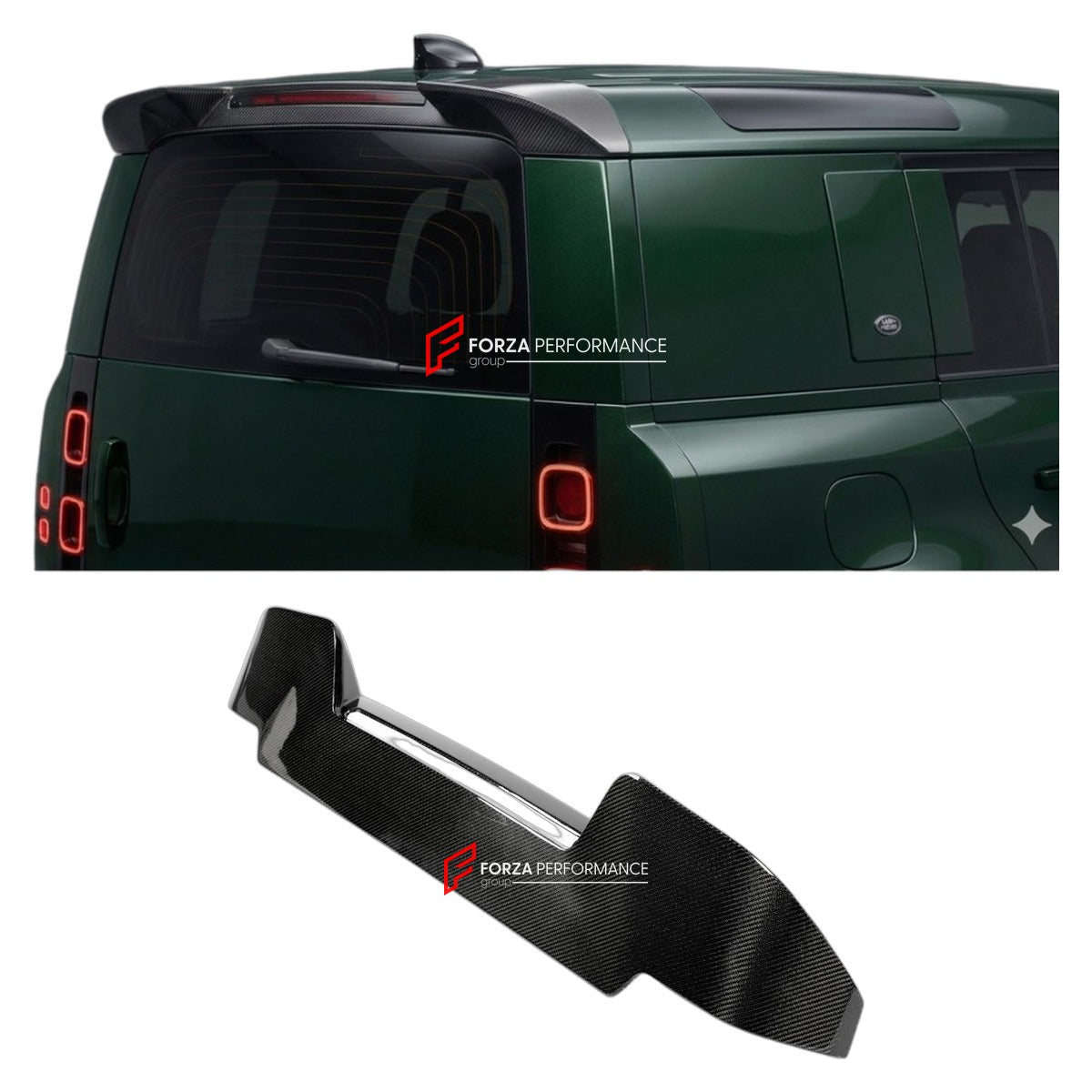 CARBON FIBER ROOF SPOILER for LAND ROVER DEFENDER L663 2020 - 2025 FORZA PERFORMANCE Custom Fit
Set includes:

Roof Spoiler
Material: Carbon Fiber

NOTE: Professional installation is required.

Why “Contact Us for Pricing”?
We don’t display fixed prices because our goal is to offer you the most competitive deal possible. Product costs often decrease over time, and by requesting a quote, you’ll receive our most up-to-date price on market.

SECURED PAYMENT METHODS
PayPal (+4.4% fee)
Visa / Mastercard / Americ
