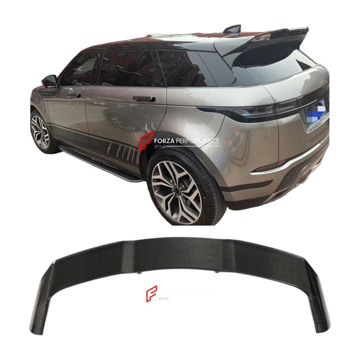 CARBON FIBER ROOF SPOILER for LAND ROVER RANGE ROVER EVOQUE 2020 - 2022 FORZA PERFORMANCE Custom Fit
Set includes:

Roof Spoiler
Material: Carbon Fiber

NOTE: Professional installation is required.

Why “Contact Us for Pricing”?
We don’t display fixed prices because our goal is to offer you the most competitive deal possible. Product costs often decrease over time, and by requesting a quote, you’ll receive our most up-to-date price on market.

SECURED PAYMENT METHODS
PayPal (+4.4% fee)
Visa / Mastercard / A