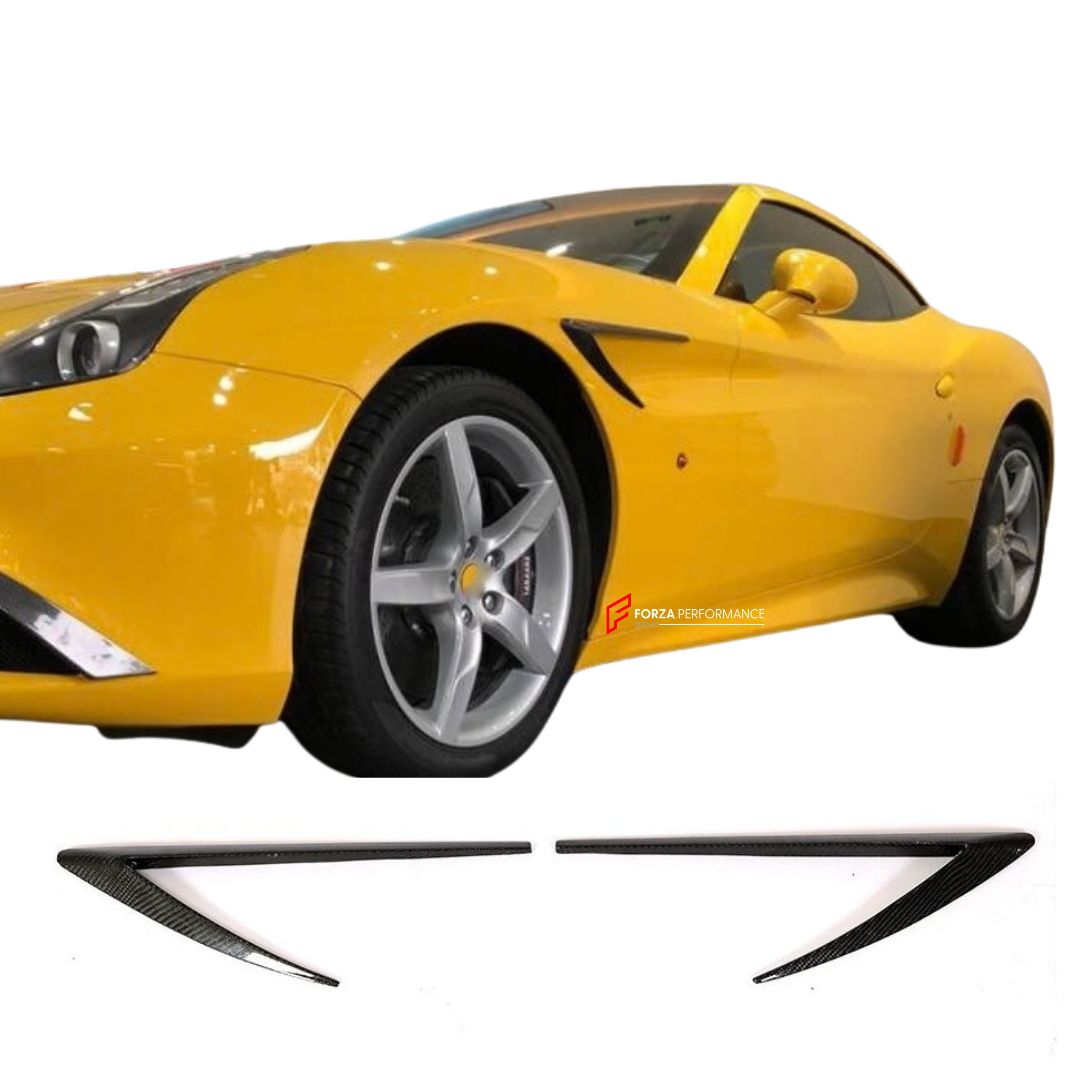CARBON FIBER SIDE FENDER TRIMS for FERRARI CALIFORNIA T 2015 - 2018 FORZA PERFORMANCE Custom Fit
Set includes:

Side Fender Trims
Material: Carbon Fiber

NOTE: Professional installation is required.

Why “Contact Us for Pricing”?
We don’t display fixed prices because our goal is to offer you the most competitive deal possible. Product costs often decrease over time, and by requesting a quote, you’ll receive our most up-to-date price on market.

SECURED PAYMENT METHODS
PayPal (+4.4% fee)
Visa / Mastercard / 