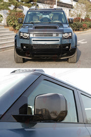 CARBON FIBER SIDE MIRROR COVERS for LAND ROVER DEFENDER 90 110 130 L663 2020+

Set includes:
Side Mirror Covers

Material: Carbon Fiber (Can be made in Forged Carbon pattern)

NOTE: Professional installation is required.