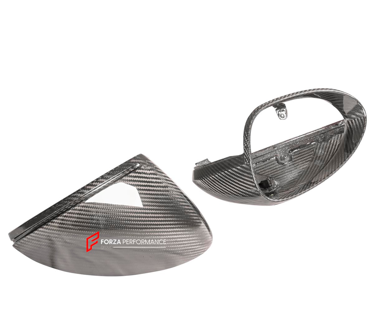 CARBON FIBER SIDE MIRROR COVERS for PORSCHE CAYENNE E3 9Y 2023+ Forza Performance Custom fit
Set includes:

Side Mirror Covers (LHD left hand drive only)
Material: Carbon Fiber

NOTE: Professional installation is required.