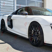 CARBON FIBER SIDE SKIRTS for AUDI R8 V8 V10 2008 - 2015 FORZA PERFORMANCE Custom Fit
Set includes:

Side Skirts
Material: Carbon Fiber

NOTE: Professional installation is required.

Why “Contact Us for Pricing”?
We don’t display fixed prices because our goal is to offer you the most competitive deal possible. Product costs often decrease over time, and by requesting a quote, you’ll receive our most up-to-date price on market.

SECURED PAYMENT METHODS
PayPal (+4.4% fee)
Visa / Mastercard / American Express (