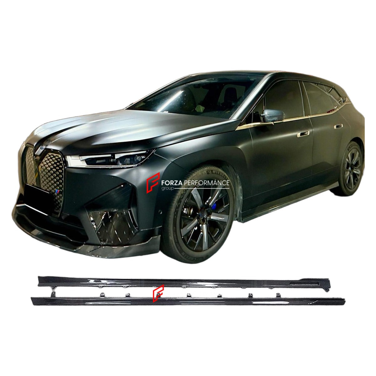 CARBON FIBER SIDE SKIRTS for BMW IX I20 M60 2022 - 2025 FORZA PERFORMANCE Custom Fit
Set includes:

Side Skirts
Material: Carbon Fiber

NOTE: Professional installation is required.

Why “Contact Us for Pricing”?
We don’t display fixed prices because our goal is to offer you the most competitive deal possible. Product costs often decrease over time, and by requesting a quote, you’ll receive our most up-to-date price on market.

SECURED PAYMENT METHODS
PayPal (+4.4% fee)
Visa / Mastercard / American Express (