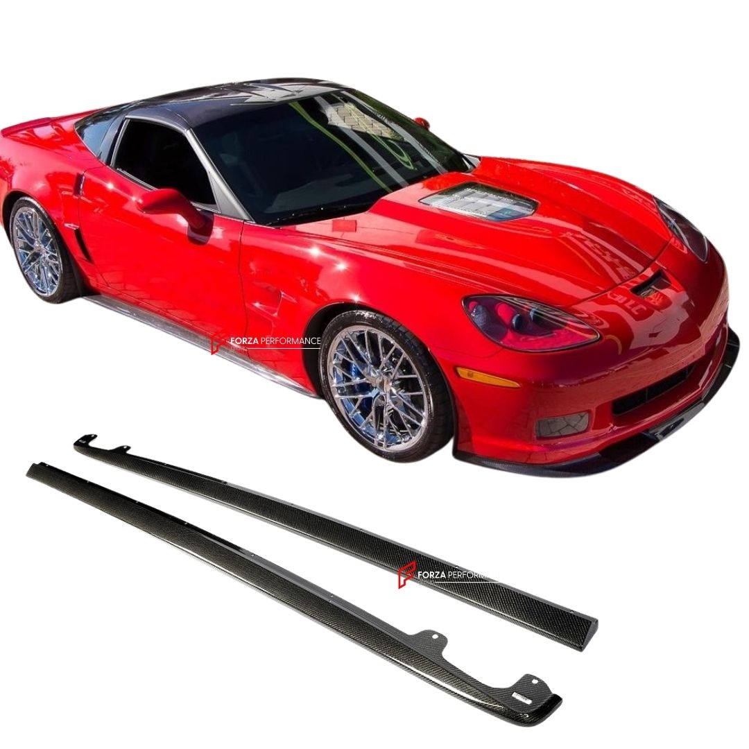 CARBON FIBER SIDE SKIRTS for CHEVROLET CORVETTE C6 ZR1 2006 - 2013 FORZA PERFORMANCE Custom Fit
Set includes:

Side Skirts
Material: Carbon Fiber

NOTE: Professional installation is required.

Why “Contact Us for Pricing”?
We don’t display fixed prices because our goal is to offer you the most competitive deal possible. Product costs often decrease over time, and by requesting a quote, you’ll receive our most up-to-date price on market.

SECURED PAYMENT METHODS
PayPal (+4.4% fee)
Visa / Mastercard / America