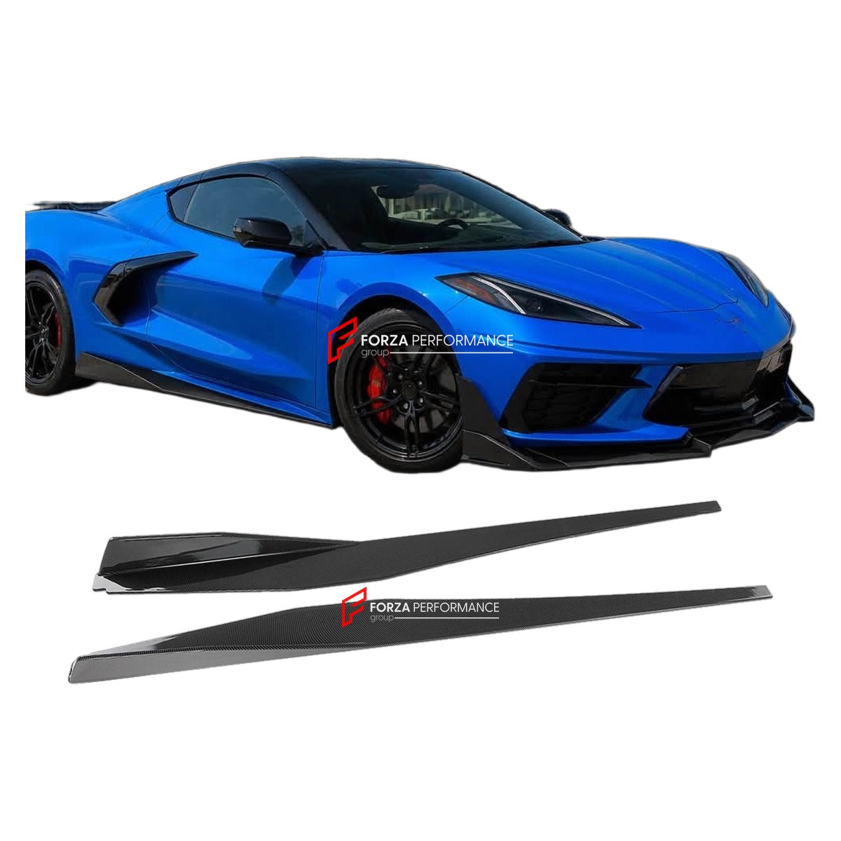 CARBON FIBER SIDE SKIRTS for CHEVROLET CORVETTE C8 2020+ FORZA PERFORMANCE Custom Fit
Set includes:

Side Skirts
Material: Carbon Fiber

NOTE: Professional installation is required.

Why “Contact Us for Pricing”?
We don’t display fixed prices because our goal is to offer you the most competitive deal possible. Product costs often decrease over time, and by requesting a quote, you’ll receive our most up-to-date price on market.

SECURED PAYMENT METHODS
PayPal (+4.4% fee)
Visa / Mastercard / American Express 