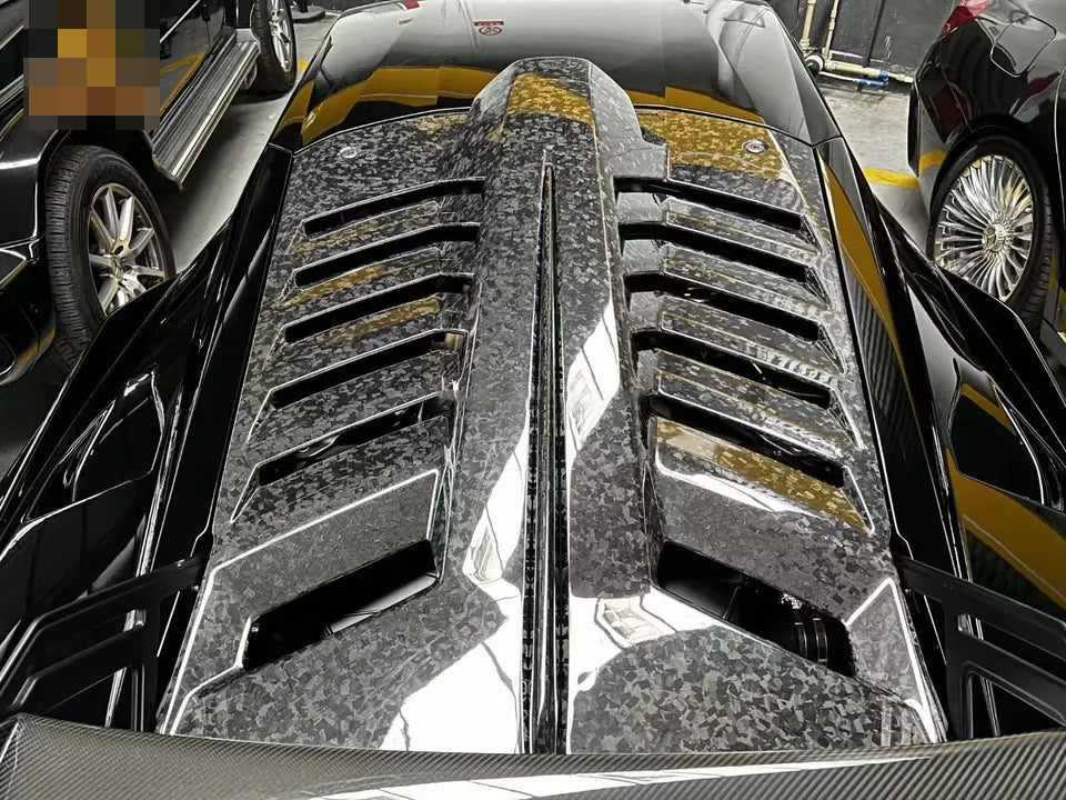 CARBON FIBER REAR ENGINE HOOD COVER for LAMBORGINI HURACAN LP580 LP610 EVO  Set include:   Rear Engine Hood Material: Dry carbon fiber