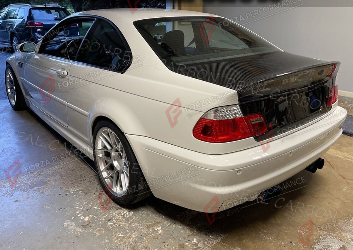 CARBON FIBER TRUNK LID for BMW 3 SERIES E46 330I 325I M3 1999 - 2006 FORZA PERFORMANCE Custom Fit
Set includes:

Trunk Lid
Material: Carbon Fiber

NOTE: Professional installation is required.

Why “Contact Us for Pricing”?
We don’t display fixed prices because our goal is to offer you the most competitive deal possible. Product costs often decrease over time, and by requesting a quote, you’ll receive our most up-to-date price on market.

SECURED PAYMENT METHODS
PayPal (+4.4% fee)
Visa / Mastercard / America