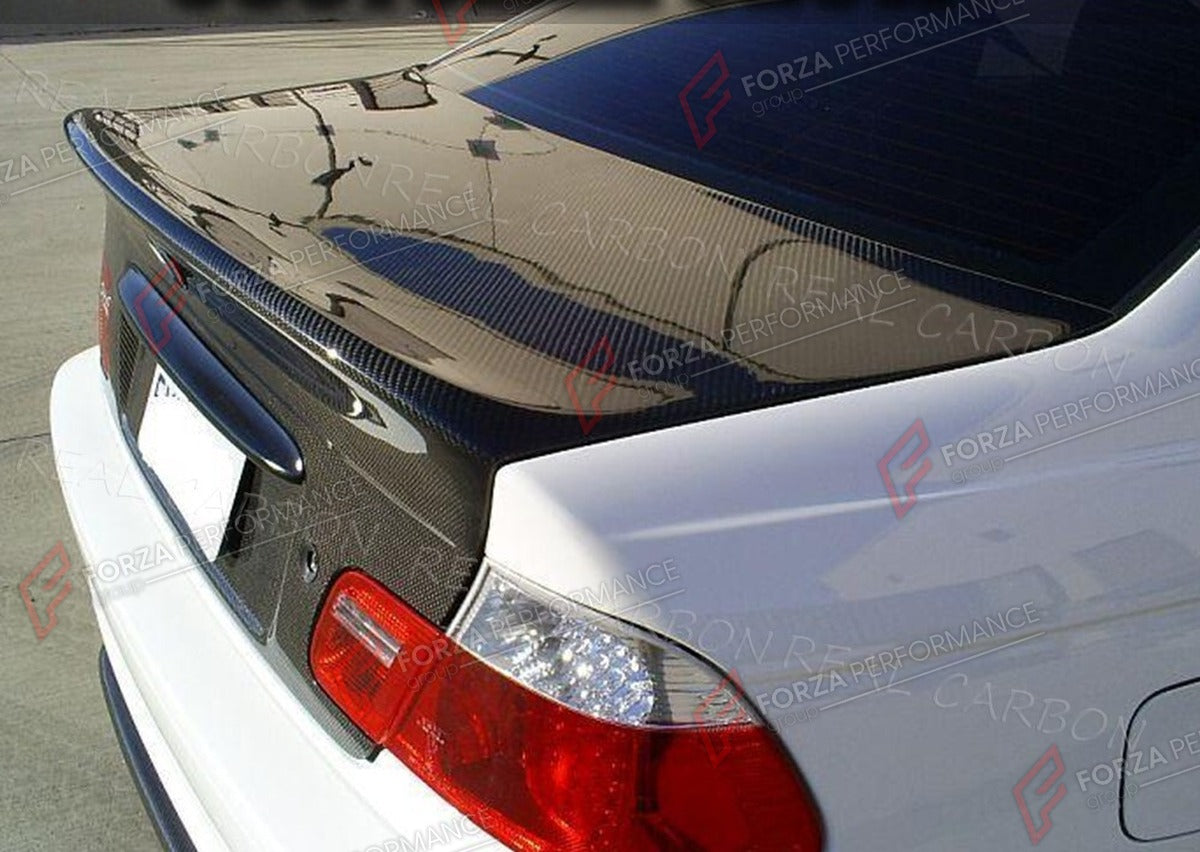 CARBON FIBER TRUNK LID for BMW 3 SERIES E46 330I 325I M3 1999 - 2006 FORZA PERFORMANCE Custom Fit
Set includes:

Trunk Lid
Material: Carbon Fiber

NOTE: Professional installation is required.

Why “Contact Us for Pricing”?
We don’t display fixed prices because our goal is to offer you the most competitive deal possible. Product costs often decrease over time, and by requesting a quote, you’ll receive our most up-to-date price on market.

SECURED PAYMENT METHODS
PayPal (+4.4% fee)
Visa / Mastercard / America